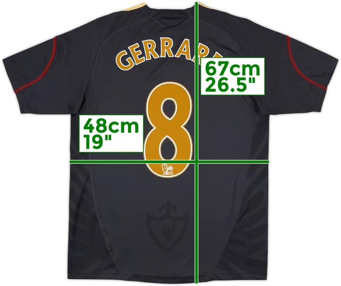 2009-10 Liverpool Away Shirt Gerrard #8 - 9/10 - (L.Boys)