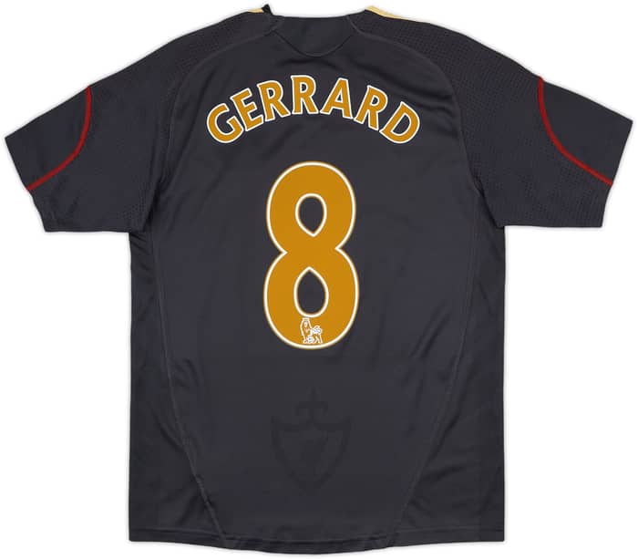 2009-10 Liverpool Away Shirt Gerrard #8 - 7/10 - (L.Boys)