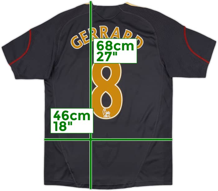 2009-10 Liverpool Away Shirt Gerrard #8 - 7/10 - (L.Boys)