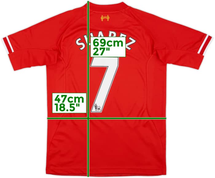 2013-14 Liverpool Home Shirt Suarez #7 - 10/10 - (XL.Boys)