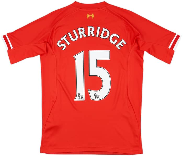 2013-14 Liverpool Home Shirt Sturridge #15 - 9/10 - (XL.Boys)