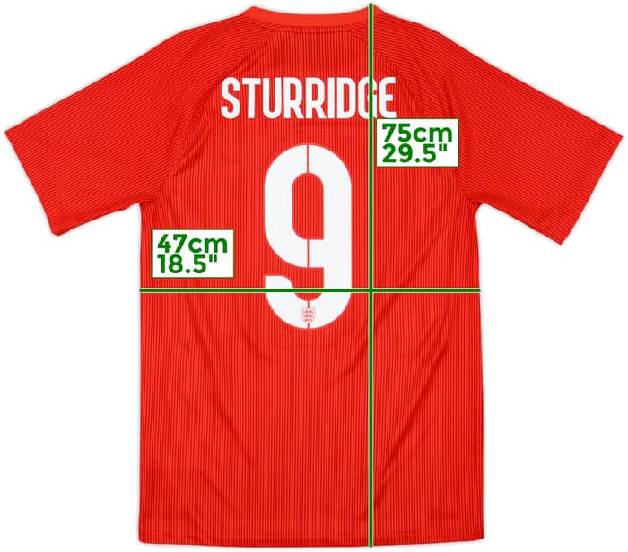 2014-15 England Away Shirt Sturridge #9 - 10/10 - (S)