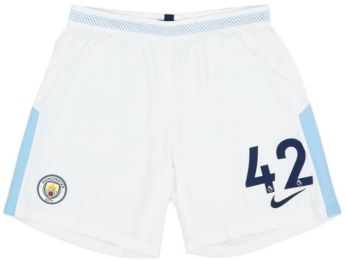 2017-18 Manchester City Player Issue Home Shorts #