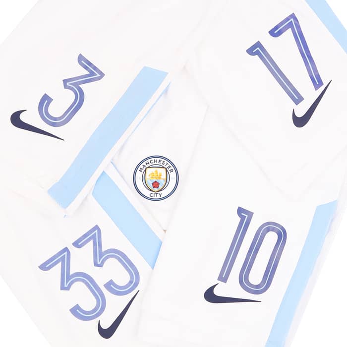 2017-18 Manchester City Player Issue Home Shorts # - As New