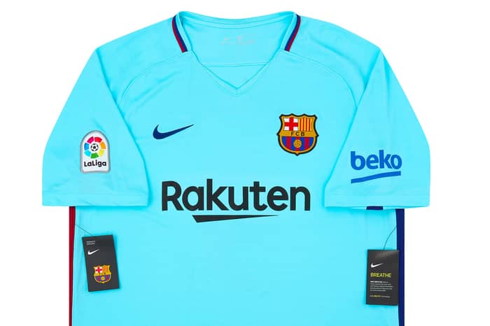 2017-18 Barcelona Away Shirt Suárez #9 