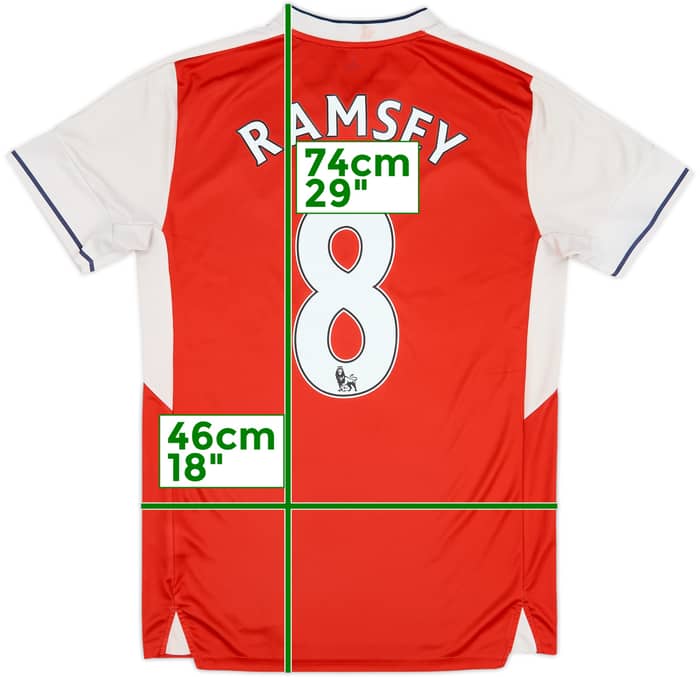2016-17 Arsenal Home Shirt Ramsey #8 - 4/10 - (S)