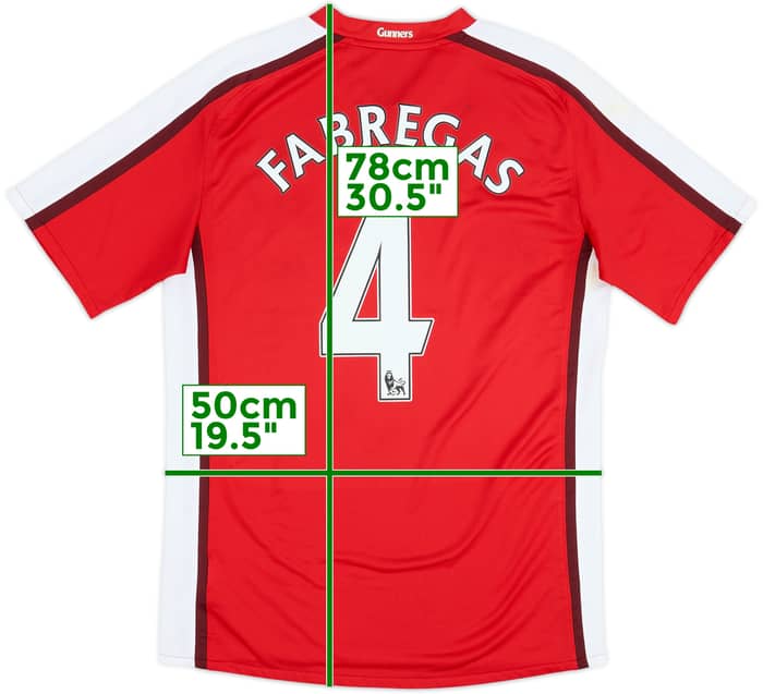 2008-10 Arsenal Home Shirt Fabregas #4 - 8/10 - (M)