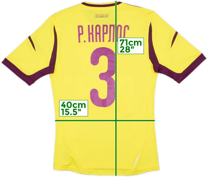 2012-13 Anzhi Makhachkala Home Shirt R.Carlos #3 (S)