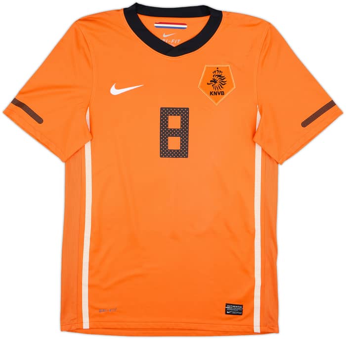 2010-11 Netherlands Home Shirt De Jong #8 - 8/10 - (S)