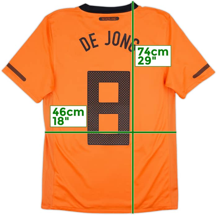 2010-11 Netherlands Home Shirt De Jong #8 - 8/10 - (S)