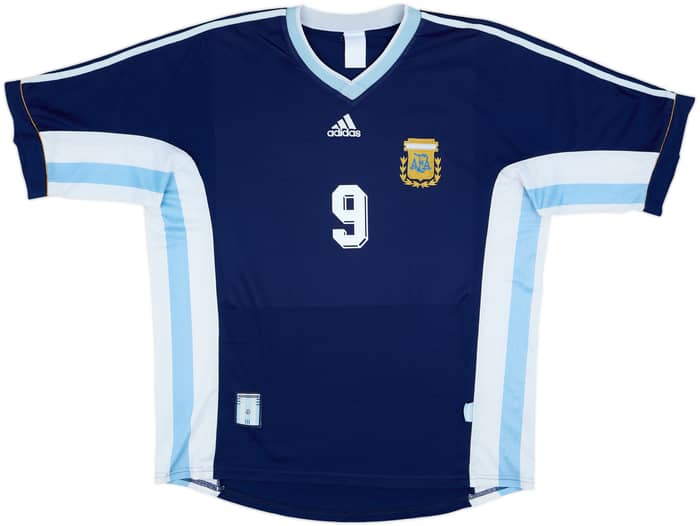 1998-99 Argentina Away Shirt Batistuta #9 - 7/10 - (L)