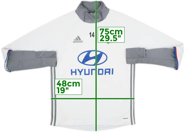 2016-17 Lyon adidas Player Issue Drill Top #14 - 6/10 - (M)