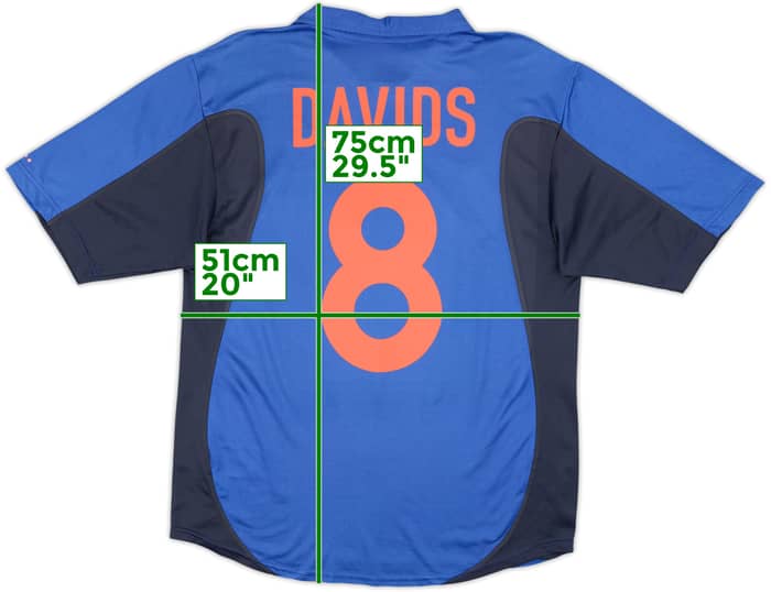 2000-02 Netherlands Away Shirt Davids #8 - 8/10 - (M)