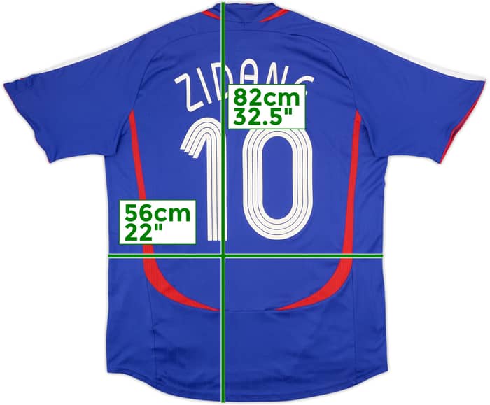 2006-07 France Home Shirt Zidane #10 - 8/10 - (L)