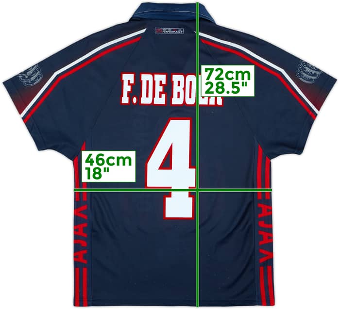 1996-97 Ajax Away Shirt F.De Boer #4 - 8/10 - (S)