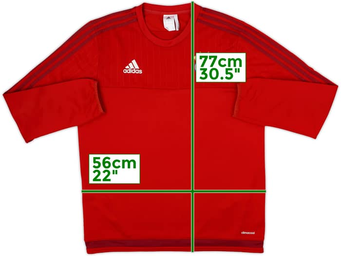 2015-16 Bayern Munich adidas Sweat Top - 9/10 - (L)