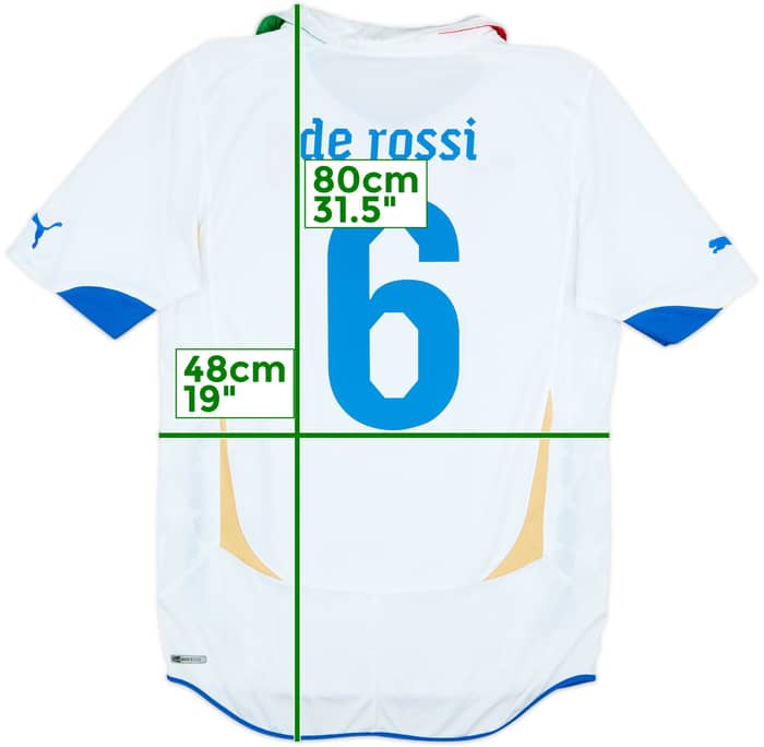2010-12 Italy Away Shirt De Rossi #6 - 8/10 - (M)