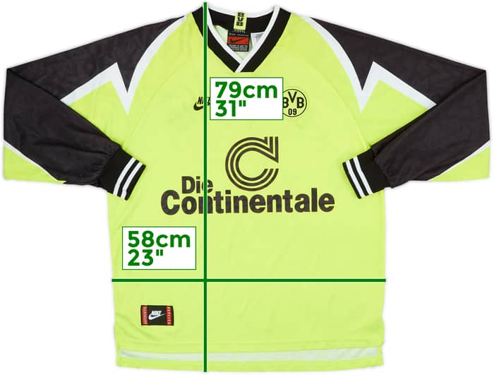 1995-96 Borussia Dortmund Home L/S Shirt - 8/10 - (XL)