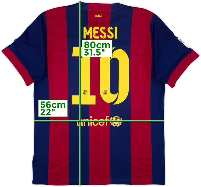 2014-15 Barcelona Camiseta Local Messi #10 - 8/10 - (XL)