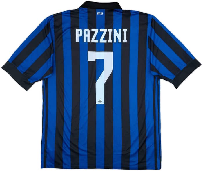 2011-12 Inter Milan Home Shirt Pazzini #7 - 6/10 - (L)