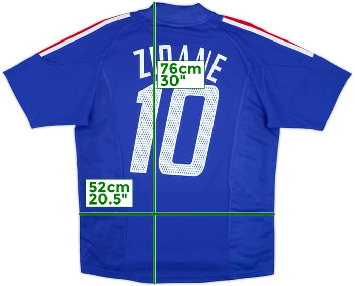 2002-04 France Home Shirt Zidane #10 - 9/10 - (M)