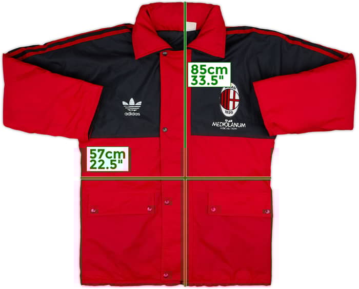 1990-92 AC Milan adidas Padded Bench Coat - 6/10 - (XS)
