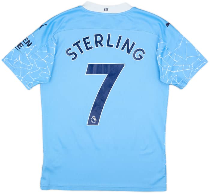 2020-21 Manchester City Home Shirt Sterling #7 - 6/10 - (S)