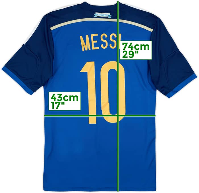 2013-15 Argentina Away Shirt Messi #10 - 8/10 - (M)
