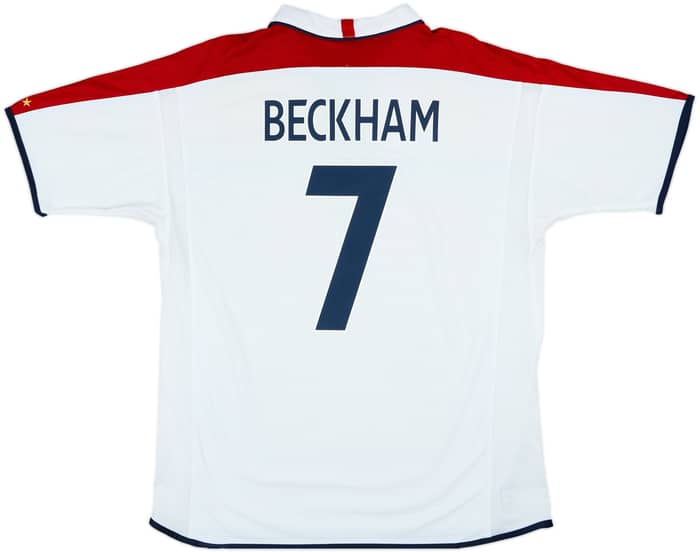 2003-05 England Home Shirt Beckham #7 - 6/10 - (XL)