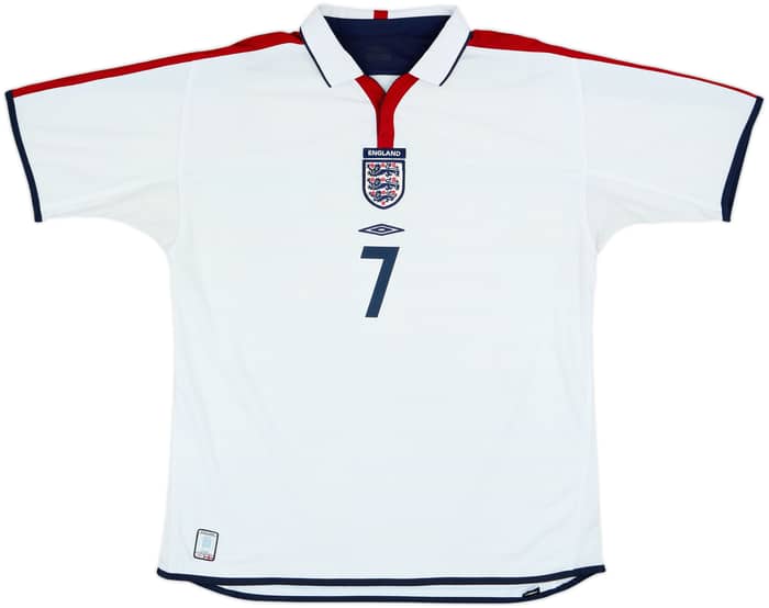 2003-05 England Home Shirt Beckham #7 - 6/10 - (XL)