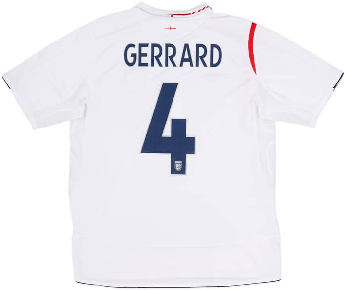 2005-07 England Home Shirt Gerrard #4 - 5/10 - (XL)