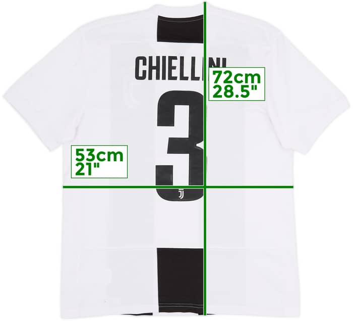 2018-19 Juventus Home Shirt Chiellini #3 - 4/10 - (M)