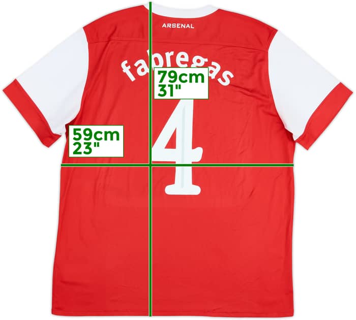 2010-11 Arsenal Home Shirt Fabregas #4 - 5/10 - (XL)