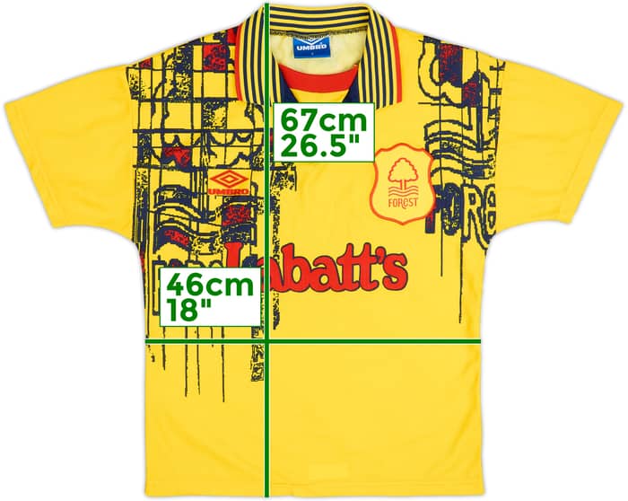 1995-97 Nottingham Forest Away Shirt #4 - 7/10 - (Y)