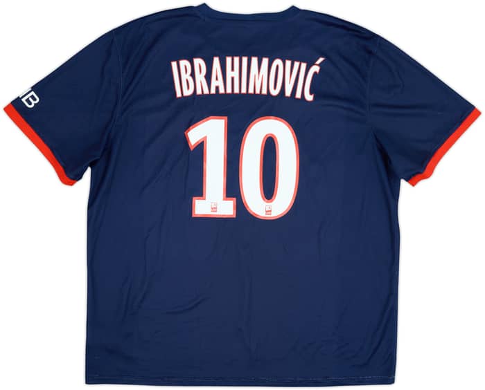 2013-14 Paris Saint-Germain Home Shirt Ibrahimovic #10 - 7/10 - (XXL)