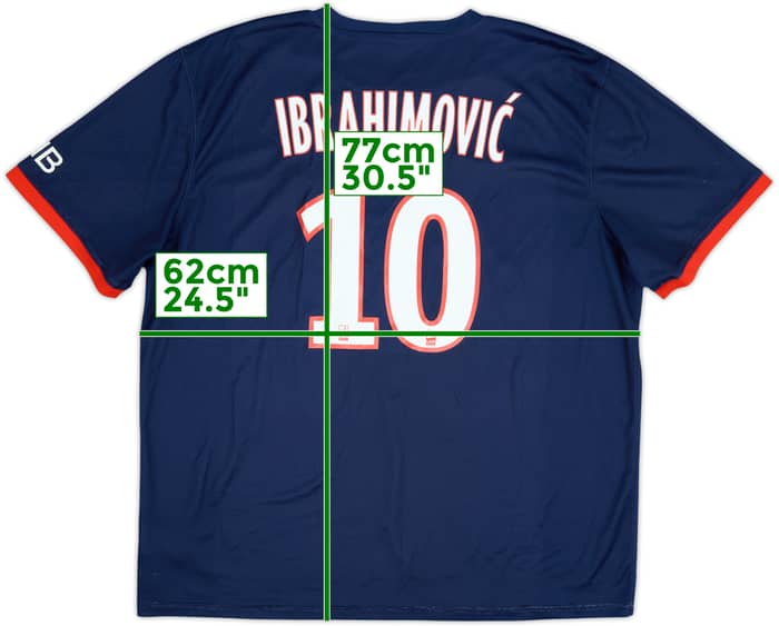 2013-14 Paris Saint-Germain Home Shirt Ibrahimovic #10 - 7/10 - (XXL)