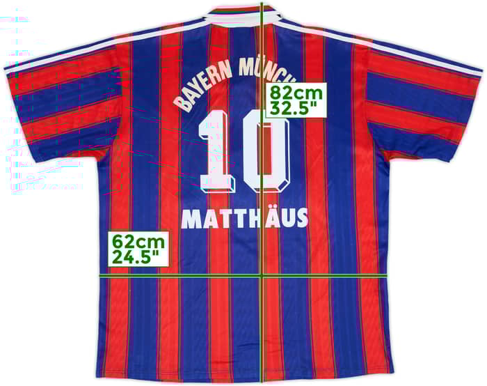 1995-97 Bayern Munich Home Shirt Matthaus #10 - 6/10 - (L/XL)