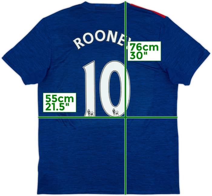 Camiseta de visitante del Manchester United 2016-17 Rooney #10 - 8/10 - (L)