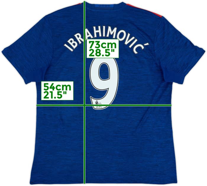 2016-17 Manchester United Away Shirt Ibrahimovic #9 - 5/10 - (L)