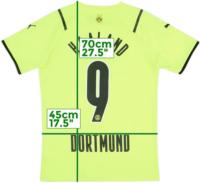 2021-22 Borussia Dortmund European Home Shirt Haaland #9 - 8/10 - (S)