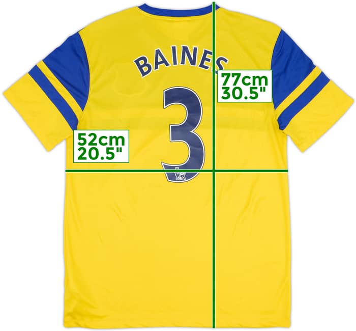 2013-14 Everton Away Shirt Baines #3 - 7/10 - (L)