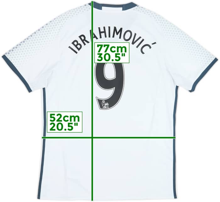 2016-17 Manchester United Tercera Camiseta Ibrahimovic #9 - 8/10 - (L)