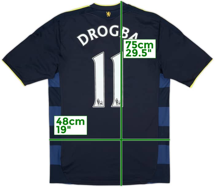 2009-10 Chelsea Camiseta de Visitante Drogba #11 - 6/10 - (M)