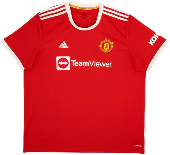 2021-22 Manchester United Home Shirt B.Fernandes #18 - 9/10 - (XXL)