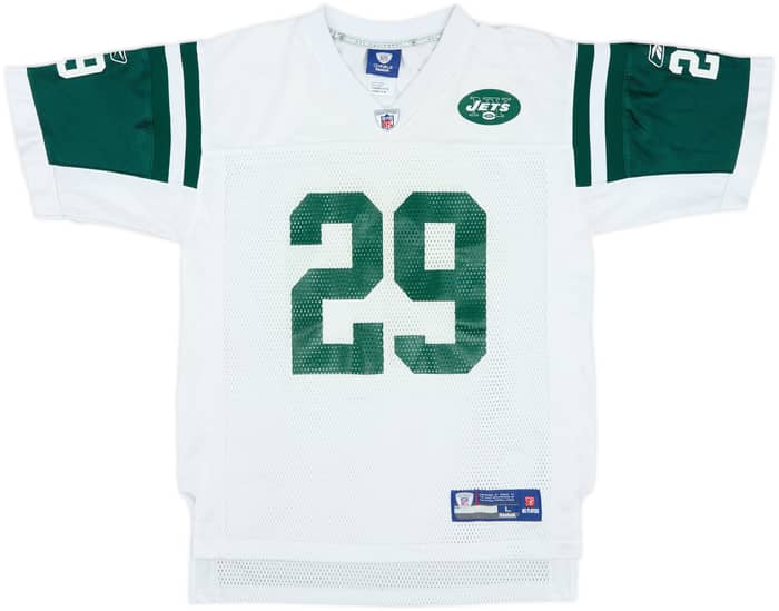 2008-09 New York Jets L.Washington #29 Reebok On Field Away Jersey - 3/10 - (L.Boys)