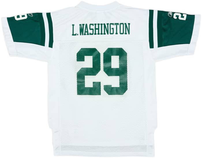 2008-09 New York Jets L.Washington #29 Reebok On Field Away Jersey - 3/10 - (L.Boys)