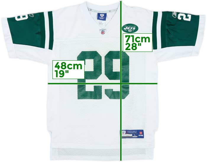 2008-09 New York Jets L.Washington #29 Reebok On Field Away Jersey - 3/10 - (L.Boys)