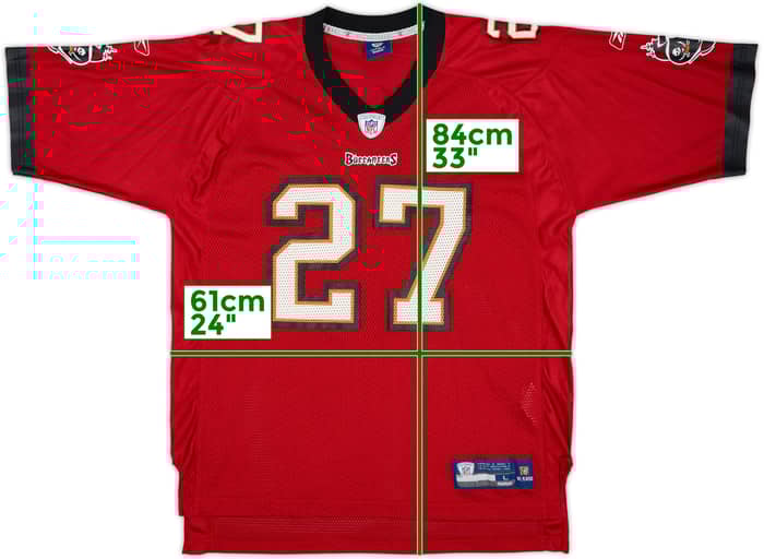 2010-11 Tampa Bay Buccaneers Blount #27 Reebok On Field Home Jersey - 6/10 - (L)