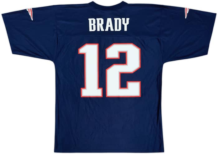 2008-11 New England Patriots Brady #12 NFL Replica Home Jersey - 9/10 - (M)