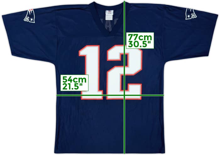 2008-11 New England Patriots Brady #12 NFL Replica Home Jersey - 9/10 - (M)